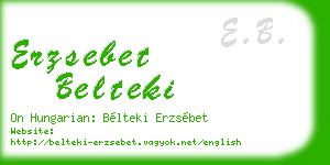 erzsebet belteki business card
