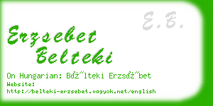 erzsebet belteki business card